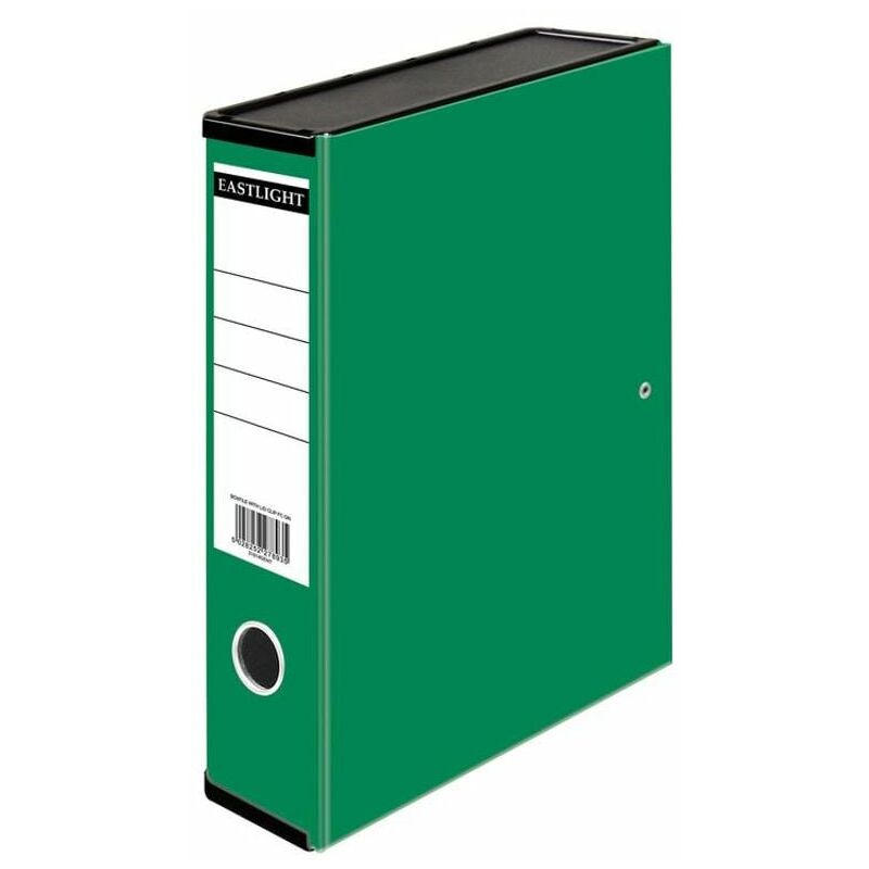 Valuex ValueX Box File Pape on Boad Foolscap 70mm Capacity 75mm Spine Width Clip - Green