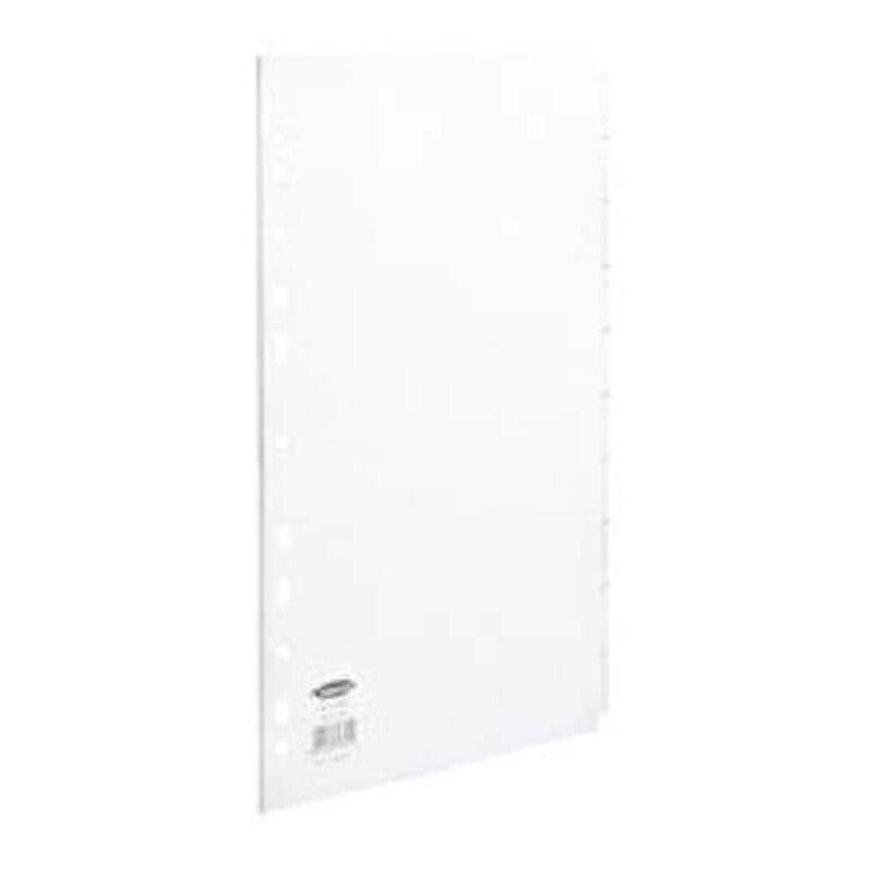 Divider A4 10 Part Multipunched White Card 79701 - White - Valuex