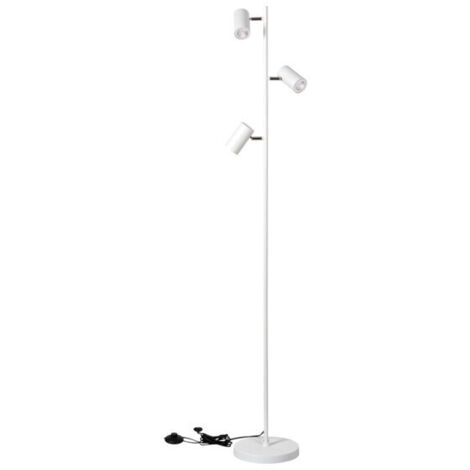 Valuto FL Floor Lamp - 3 punti GU10 - 30W - Stile scandinavo - Alluminio d'argento - H154CM