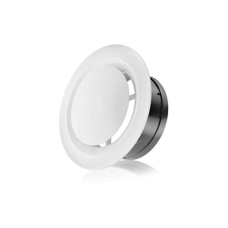 Valve à disque blanche de 150 mm, couvercle de ventilation réglable en ABS au plafond ou au mur, grille d'aération ronde pour ventilateur