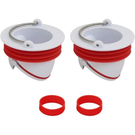 Valve Anti Odeur vanne pour Salle de Bain Siphon Bouchon évacuation de vidange Anti Insecte pour lavabo Baignoire Douche pour Sol Machine à Laver bonde egout clapet Anti refoulement (2pcs 33-39mm)