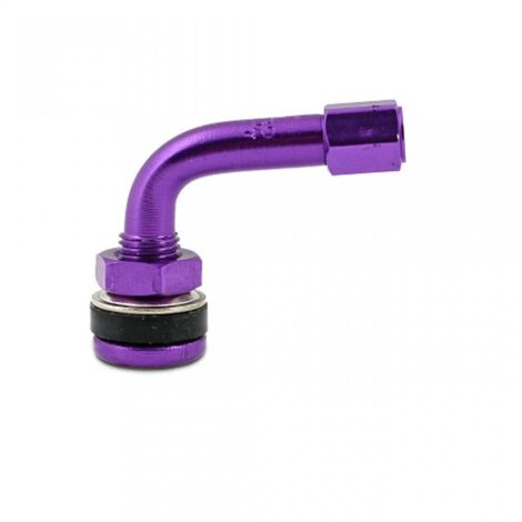 Valve coudée en aluminium anodisé violet One pour moto scooter