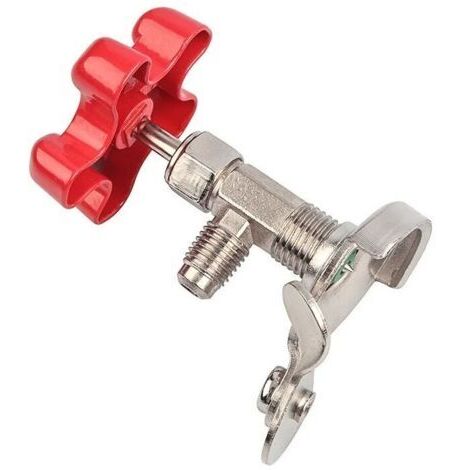 Valve de Charge de climatisation de voiture avec perçage, Valve ouverte pour la plupart des petites canettes de réfrigérant