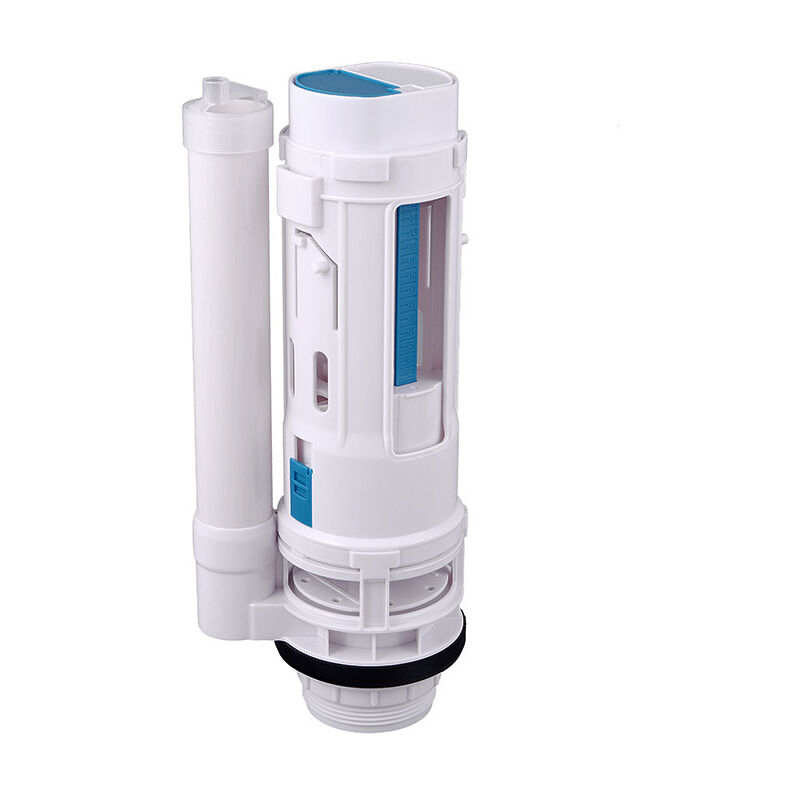 Ahlsen - Valve de chasse d'eau de toilette double 185mm/7.28 ', valve de remplissage à bouton-poussoir adaptée au trou de drainage 64mm/2.5'