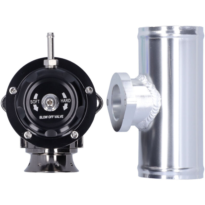 Ugreat - Valve de dégonflage de turbine de billette d'aluminium 2,5 pouces bride type rs universel (noir)