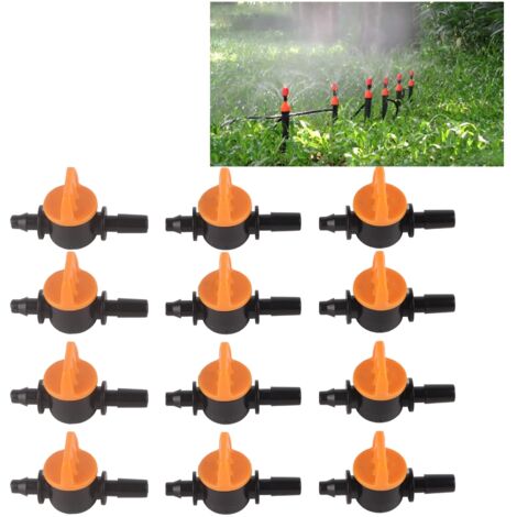 Valve de Drip Irrigation 50pcs Diamètre Extérieur 6mm/0.2in Matériau PP pour Système d'Irrigation, Jardin, Potager