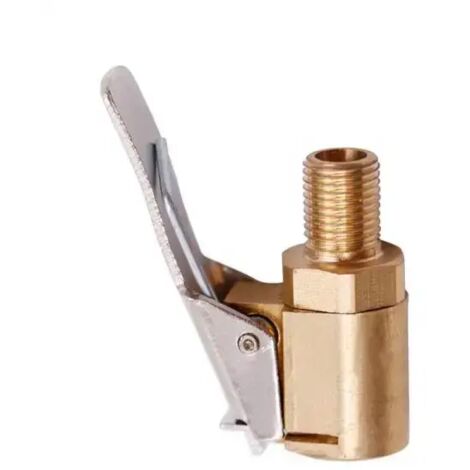 Valve de pneu, embout de pompe, pince, embout de gonflage, gonfleur de voiture, moto, vélo, adaptateur de pompe à air, connecteur fileté-AquaForge