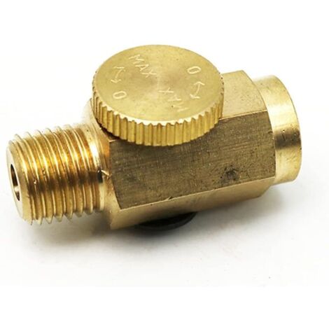 Valve de pression d'air NPT de 6,35 mm, régulateur en ligne, connecteur de valve de contrôle du débit d'air en laiton, pour pistolets à peinture à air, aérographes pour tuyaux d'air de 9,5 mm