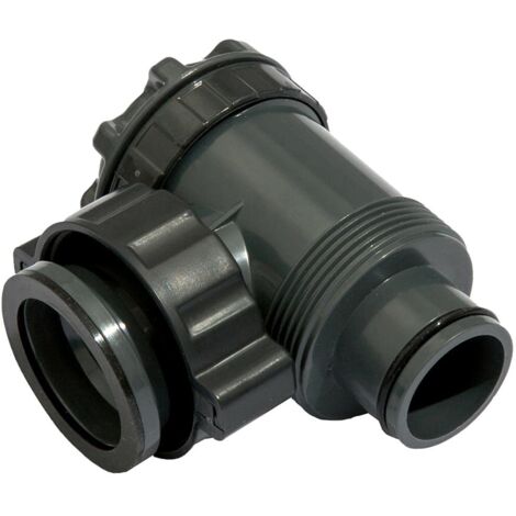 Valve de régulation de remplacement Bestway (Gris foncé) pour piscines, avec raccord de 38 mm
