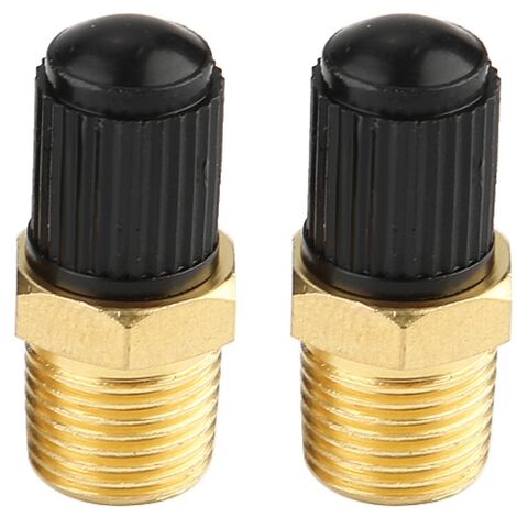 Valve de remplissage de réservoir de compresseur d'air en laiton, 2 pièces, 1/8 "NPT MPT