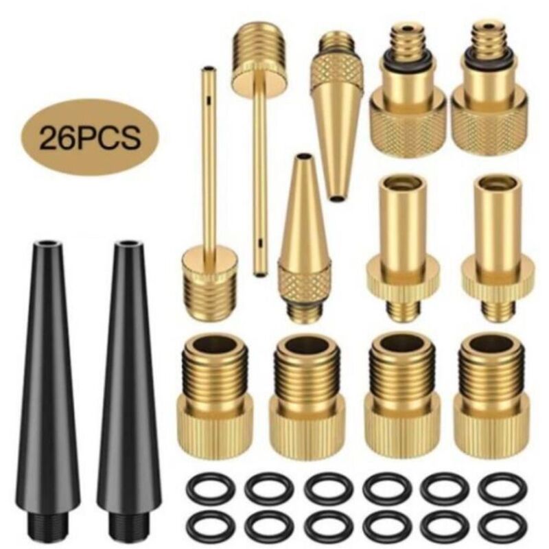 Valves de vélo , 26 pcs Valve de vélo pour Valve de vélo DV SV AV, Valve de Valve avec Joint d'étanchéité