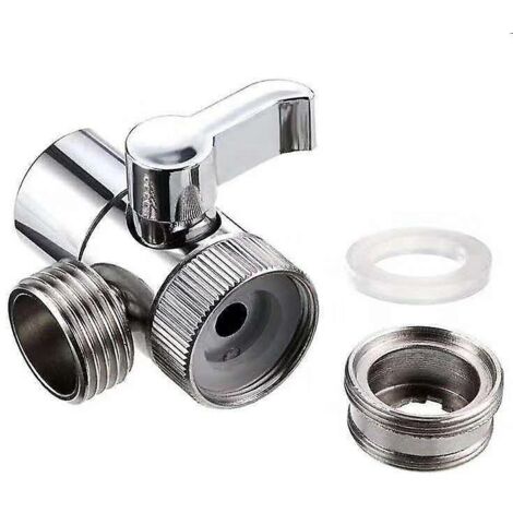 valve Inverseur De Douche 3 Voies Vanne Aiguillage De Douchette Robinet D'arrt Pour Cuisine Ou Salle De Bain Avec Robinet Adaptateur M22-g1/2