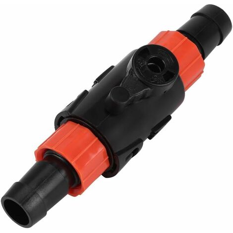 Valve Tuyau Vanne Soupape Pipe Robinet Contrôle de Débit d'eau avec Poignée de Libération Rapide Tuyau Connecteur pour Aquarium Réservoir de Poissons ( 16/22 )