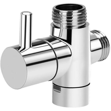 Valves d'aiguillage de douche,Distributeur d'eau de douche, robinet de douche, vanne de distribution d'eau à trois voies, interrupteur de pomme de douche, convertisseur de connecteur 1/2