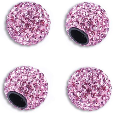 Valves de pneus de voiture, lot de 4, valves de voiture artisanales ornées de strass en cristal