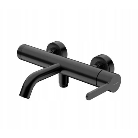 Valvex Adler schwarze Wand-Badewannenarmatur