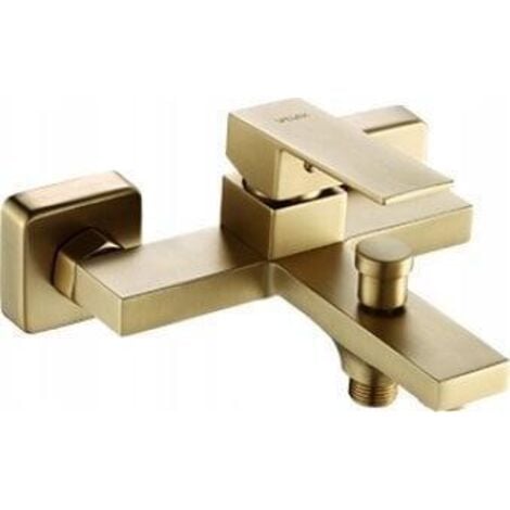 Valvex ARS 2420470 Robinet de baignoire or brossé design carré