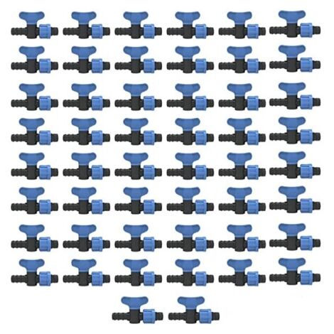 Valvola a nastro gocciolante da 16 mm a tubo gocciolante da 16 mm. Confezione da 50 unità  Offerta esclusiva