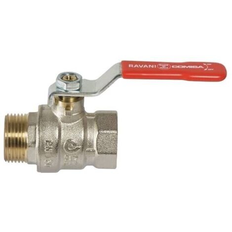 Valvola A Sfera 1 Pollice In Ottone - Filettatura Interna/Esterna, Maniglia A Farfalla Rossa, Per Acqua E Gas - Foto 12