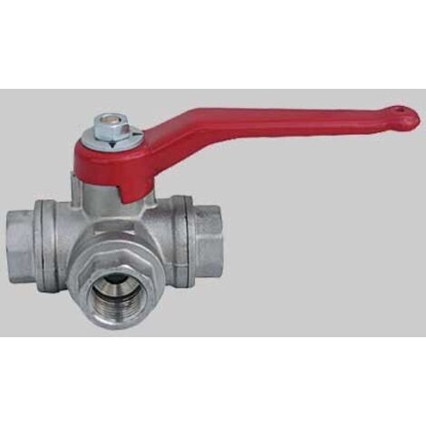 Valvola A Sfera 3 Vie Flusso L 1"1/4