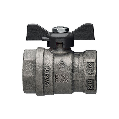 Valvola a sfera a passaggio totale ff farfalla in alluminio  1/2 DN 15  PN 40RB