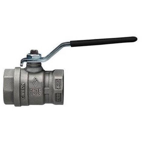 VALVOLA A SFERA A PASSAGGIO TOTALE FF LEVA ACCIAIO JUNIOR-SFER 1" DN 25 PN 40