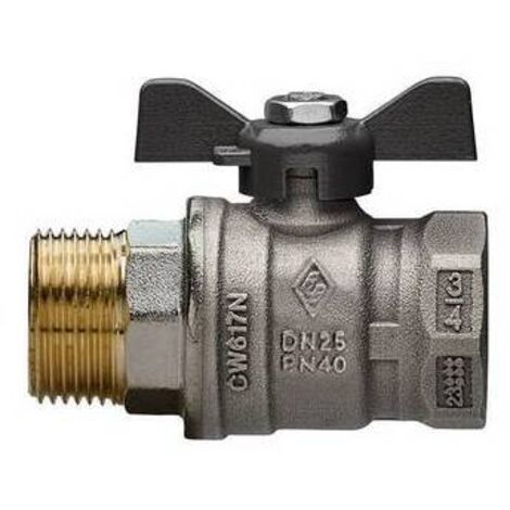 VALVOLA A SFERA A PASSAGGIO TOTALE MF CON FARFALLA JUNIOR-SFER 1/2 DN 15 PN 40