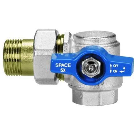Valvola a sfera a squadra cromata con farfalla mod. Space EFFEBI