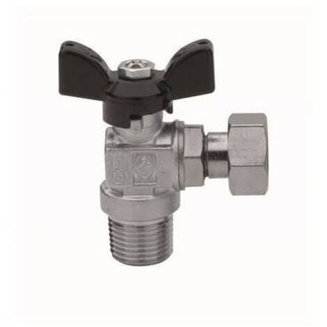 VALVOLA A SFERA A SQUADRA FILETTATURA MASCHIO CON GIRELLO 1/2" x 3/4"  DN 15  PN 30 RB