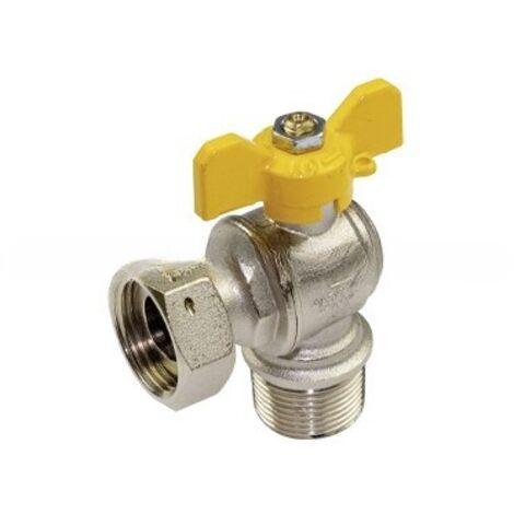 VALVOLA A SFERA A SQUADRA MASCHIO PER GAS CON GIRELLO 1/2"