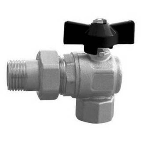 VALVOLA A SFERA AD ANGOLO PER COLLETTORI 3/4'' DN 20 PN 40 BUGATTI