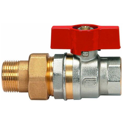 Valvola a sfera ASTER ACS 1/2" per COLLETTORE F / codola girello con farfalla in alluminio 2048R404