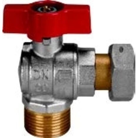 Valvola a sfera ASTER ACS CONTATORE SQUADRA maschio con girello 1/2" x 3/4" 2166R424