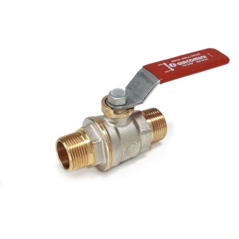 Valvola a sfera attacchi M-M maniglia a leva passaggio totale sfera Dado Giacomini R613L  1/2"