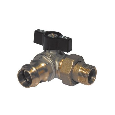 Valvola  a sfera attacco a pressare/collettore dx 1" x 28  pn 40