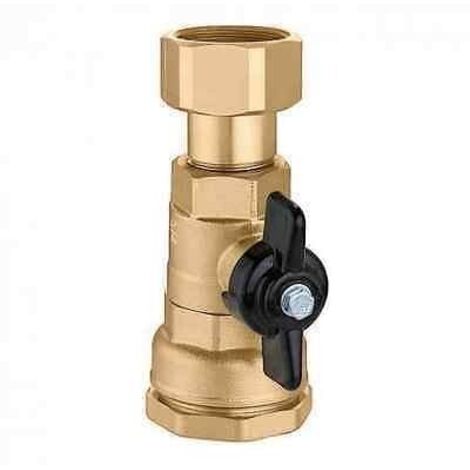 Valvola a sfera completa di raccordo per tubo polietilene. Attacco tubazione Ø40 Caleffi 871040  Ottone