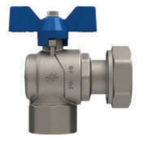 VALVOLA A SFERA CON FARFALLA A SQUADRA EVOLUTION FEMMINA DADO GIREVOLE 3/4" x 3/4" DN 20 PN 40