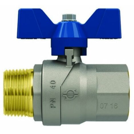 VALVOLA A SFERA CON FARFALLA EVOLUTION MASCHIO-FEMMINA 1&quot