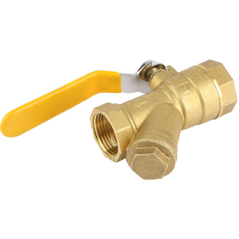 Valvola a sfera con filtro in ottone tipo Y, filettatura femmina BSPP da 3/4", per acqua e gas naturale