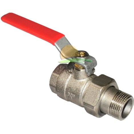 Valvola A Sfera In Ottone Femmina/femmina - Diam. 1.1/2" Leva