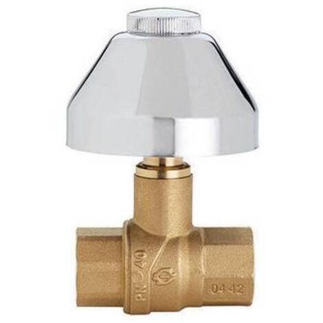 VALVOLA A SFERA DA INCASSO FF CON CAPPUCCIO E CAMPANA CROMATI 1/2" DN 15 PN 40