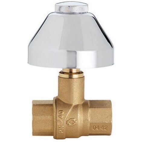 VALVOLA A SFERA DA INCASSO FF CON CAPPUCCIO E CAMPANA CROMATI- 1/2  DN 15  PN 40- FIV- pezzi 1