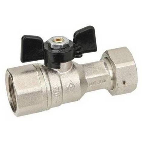 VALVOLA A SFERA DIRITTA A PASSAGGIO TOTALE FF DADO MOBILE 1/2"x3/4" BUGATTI