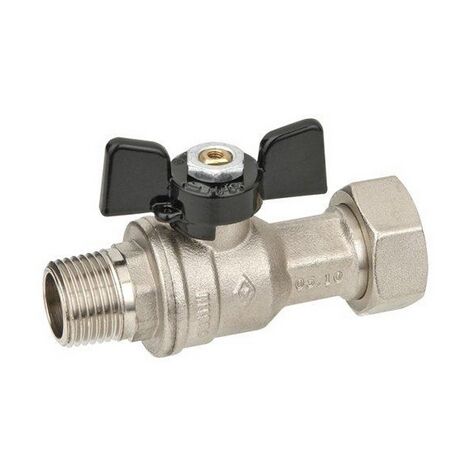 Valvola a sfera diritta a passaggio totale mf dado mobile 1/2" x 3/4" dn 15 pn 40