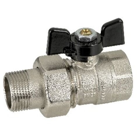 VALVOLA A SFERA FEMMINA BOCCHETTONE CON FARFALLA 3/4" DN 20 PN 25