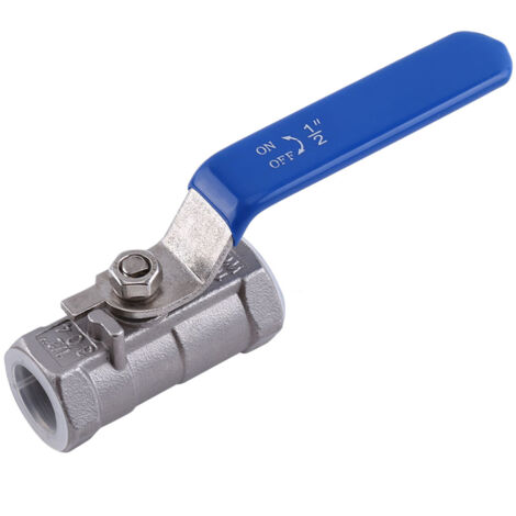 Valvola a sfera femmina filettata da 1/2 pollice (1 pezzo) in acciaio inossidabile SS 304 BSPT per acqua, olio e gas