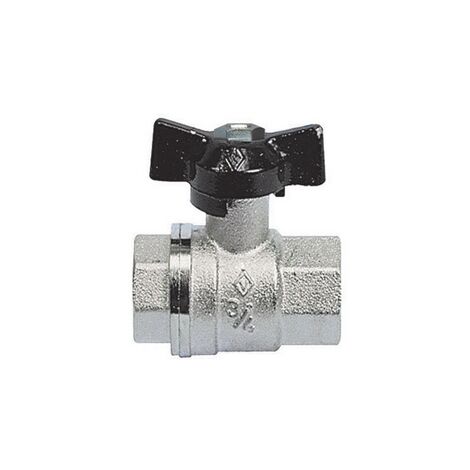 Valvola a sfera ff con farfalla 3/4' dn 20 pn 40
