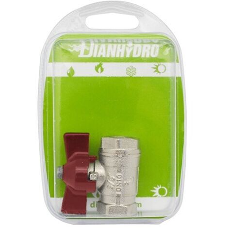 VALVOLA A SFERA FF CON FARFALLA BLISTER 1/2" DN 15 PN 64