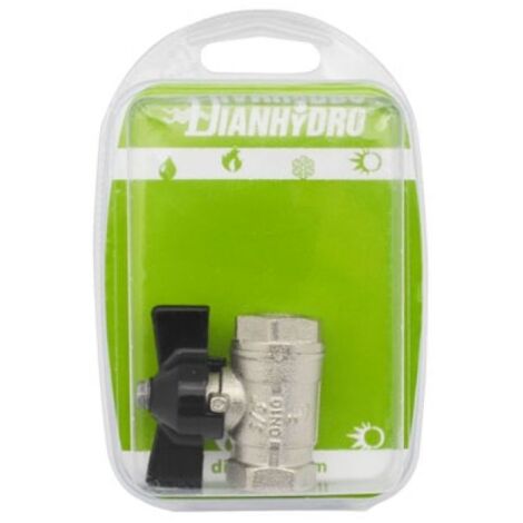VALVOLA A SFERA FF CON FARFALLA BLISTER 3/8&quot DN 10  PN 64