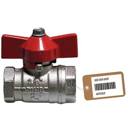 VALVOLA A SFERA FF CON FARFALLA F-BRICO 1" DN 25 PN 40